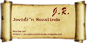 Jovián Rozalinda névjegykártya